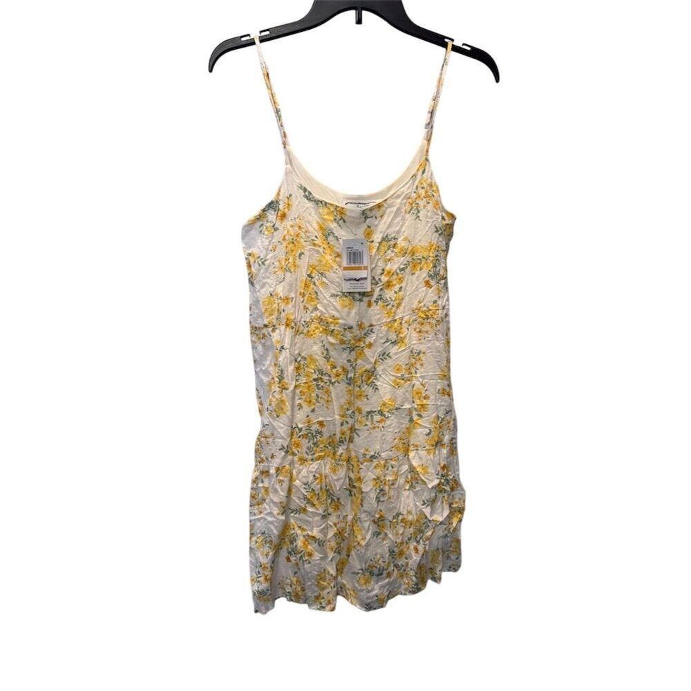 Hippie Rose Women's Yellow Floral  Mini Dress Size S NWT